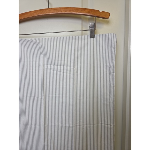 2 LAUREN Ralph Lauren Oxford Stripe Gray Cottage White Farmhouse King Pillowcase - Picture 2 of 9